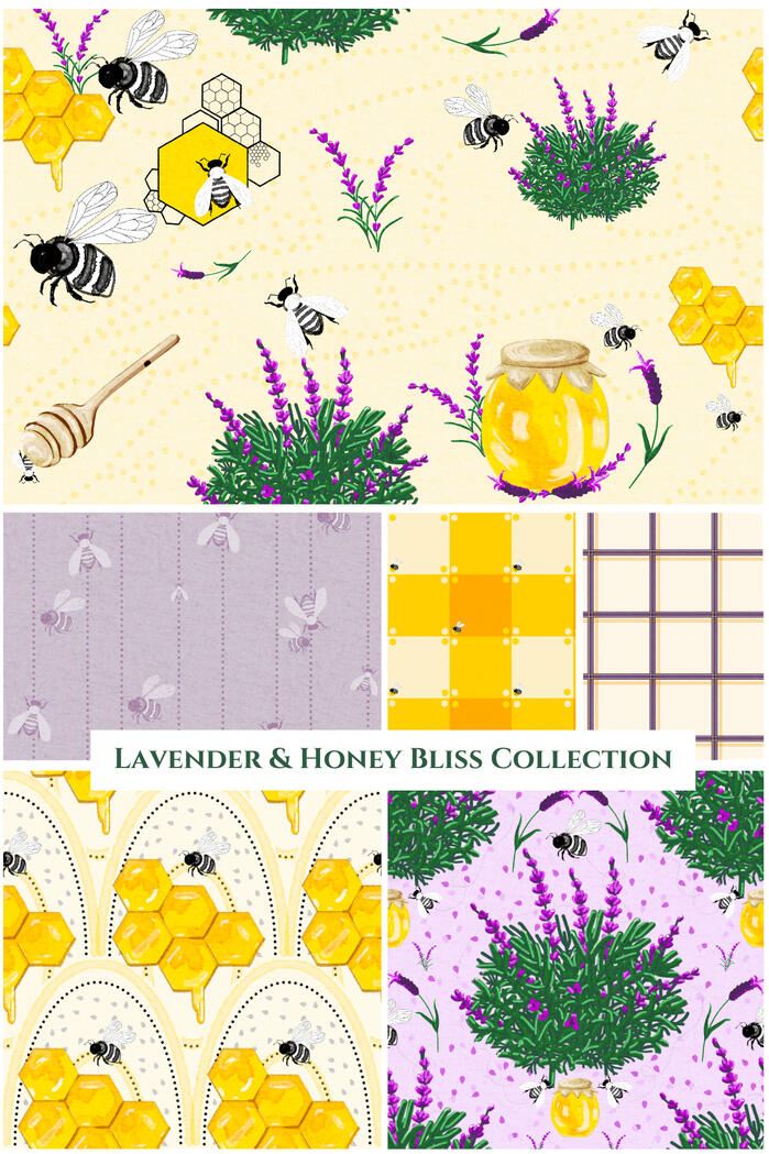 Lavender and honeybee themed collection