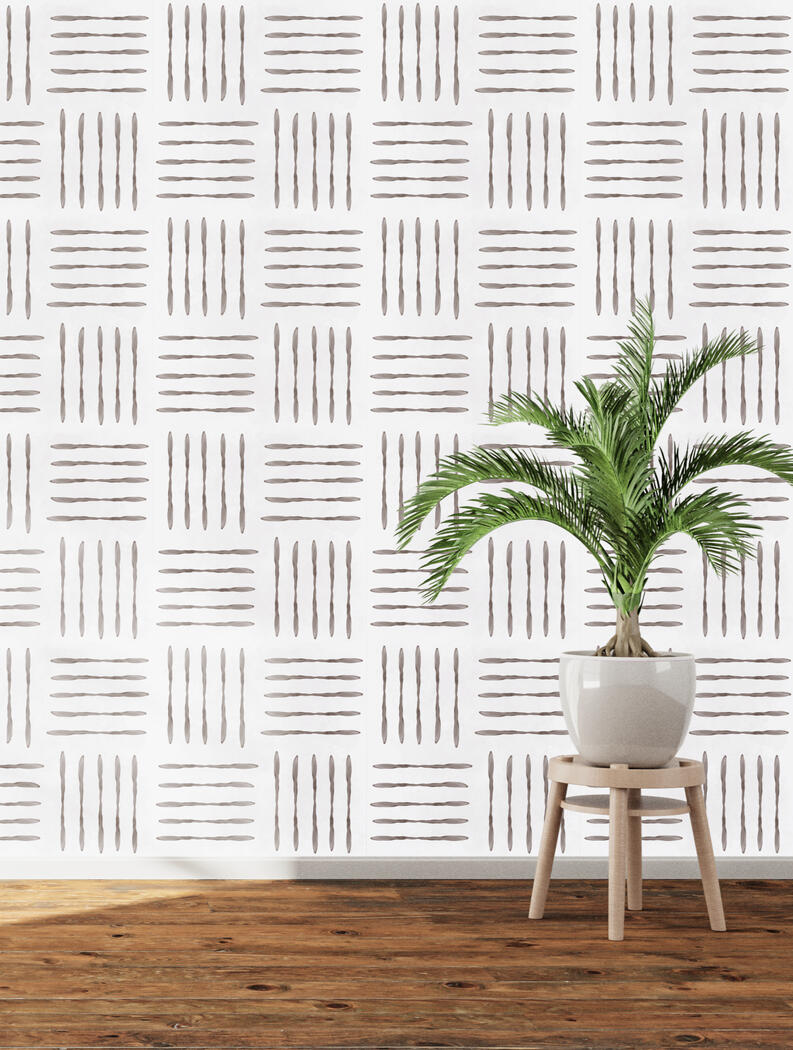 Chocolate Martini Brown Basketweave Brush Hatch Marks on Cannoli Cream