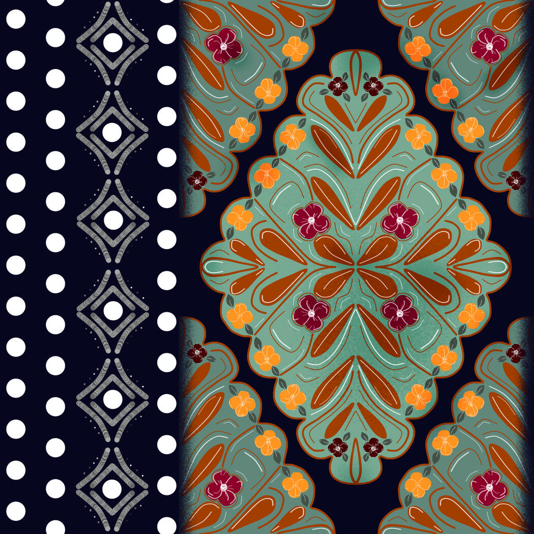 Diamond Floral Damask