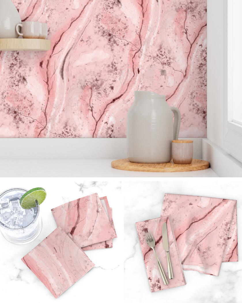 Faux Pink Alaskan Granite Kitchen Mockups
